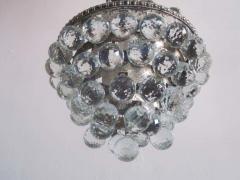2 Modern Neoclassical Silver and Crystal Viennese Pendants Chandeliers - 1799822