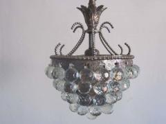 2 Modern Neoclassical Silver and Crystal Viennese Pendants Chandeliers - 1799823