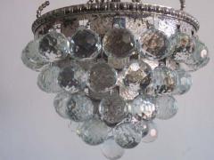 2 Modern Neoclassical Silver and Crystal Viennese Pendants Chandeliers - 1799825