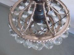 2 Modern Neoclassical Silver and Crystal Viennese Pendants Chandeliers - 1799826