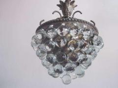 2 Modern Neoclassical Silver and Crystal Viennese Pendants Chandeliers - 1799827