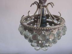 2 Modern Neoclassical Silver and Crystal Viennese Pendants Chandeliers - 1799828