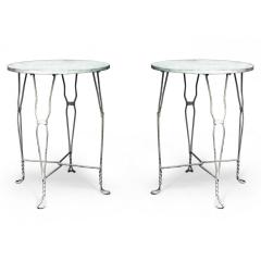 2 Outdoor Victorian Style Wire Caf Tables - 4735077