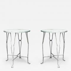 2 Outdoor Victorian Style Wire Caf Tables - 4735160