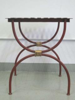 2 Pairs French Modern Neoclassical Iron Side Tables Luggage Racks Benches 1940 - 1799897