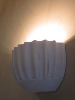 2 Pairs of French Art Deco Mid Century Modern Plaster Wall Sconces - 1568526