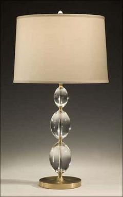 2 Pairs of Italian Mid Century Modern Style Brass and Crystal Sphere Table Lamps - 1770252