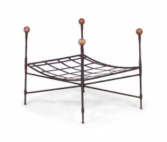 2 Pairs of John Salterini American Mid Century Iron Outdoor Ottomans - 2798113