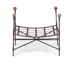 2 Pairs of John Salterini American Mid Century Iron Outdoor Ottomans - 2798115