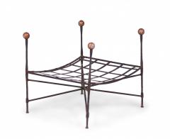2 Pairs of John Salterini American Mid Century Iron Outdoor Ottomans - 2798116