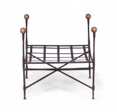 2 Pairs of John Salterini American Mid Century Iron Outdoor Ottomans - 2798117