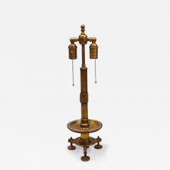 2 Pairs of Modern Neoclassical Brass and Steel Industrial Style Table Lamps - 1738381