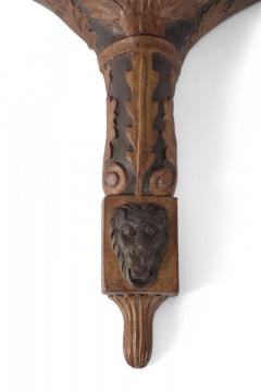 2 Pairs of Neo Classical Style Carved Greek Key and Acanthus Leaf Design Wooden - 4661280