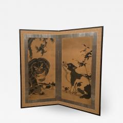 2 Panel Screen Japan Meiji Period - 1400175