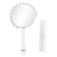 2 Piece American Art Moderne Lucite Mirror and Brush Set - 4740743