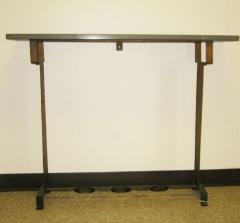 2 WROUGHT IRON and MARBLE CONSOLES - 4091019