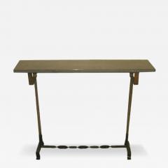 2 WROUGHT IRON and MARBLE CONSOLES - 4091435