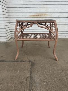 2 Wicker End Table with Glass Top - 4549437