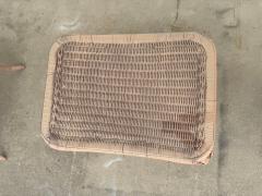 2 Wicker End Table with Glass Top - 4549438