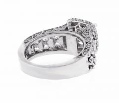 2 carat Asscher Cut Diamond Halo Engagement Ring - 4292991