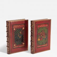 2 vol Lewis Carroll Alice in Wonderland Through the Looking Glass - 4483655