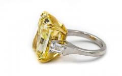 20 CARAT RADIANT CUT FANCY INTENSE YELLOW GIA CERTIFIED DIAMOND ENGAGEMENT RING - 2227897