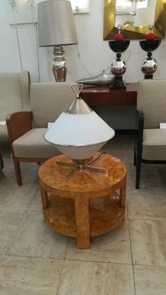 2000s Design Opaline and Chromium Table Lamp - 1090280