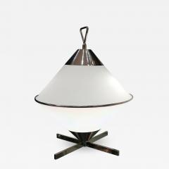 2000s Design Opaline and Chromium Table Lamp - 1091626