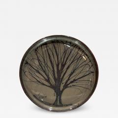 2000s Hand Thrown Pottery Art Plate Tree of Life Tim Frain Tennessee - 3478355
