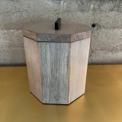 2000s Vollrath Modern Geometric Solid White Oak Ice Bucket WI - 3417923