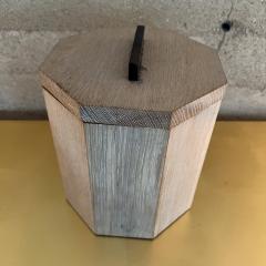 2000s Vollrath Modern Geometric Solid White Oak Ice Bucket WI - 3417924