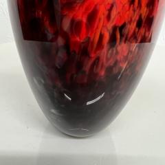 2004 Hawaii Big Island Glass Fine Art Vase Red Black Hugh Jenkins S Ross - 2673902