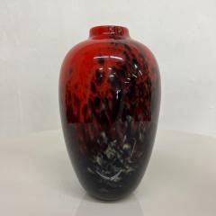 2004 Hawaii Big Island Glass Fine Art Vase Red Black Hugh Jenkins S Ross - 2673904