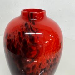 2004 Hawaii Big Island Glass Fine Art Vase Red Black Hugh Jenkins S Ross - 2673905