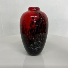 2004 Hawaii Big Island Glass Fine Art Vase Red Black Hugh Jenkins S Ross - 2673906