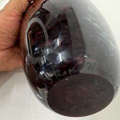 2004 Hawaii Big Island Glass Fine Art Vase Red Black Hugh Jenkins S Ross - 2673907