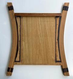 2012 Artist Signed Oak and Leather Studio Crafted Wall Mirror - 3532800