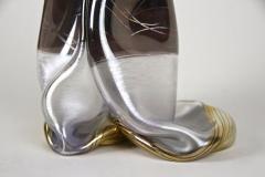 20th Century Abstract Two Necked Glass Vase Signed Germany circa 1980 - 4224537