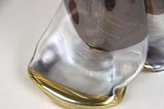 20th Century Abstract Two Necked Glass Vase Signed Germany circa 1980 - 4224550