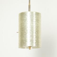 20th Century Acrylic Brass and Steel Hanging Pendant Light - 3634810