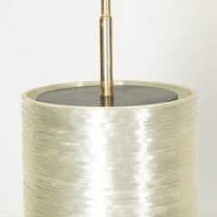 20th Century Acrylic Brass and Steel Hanging Pendant Light - 3634814
