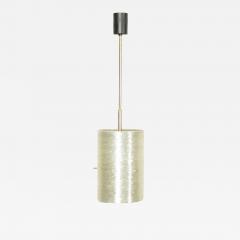 20th Century Acrylic Brass and Steel Hanging Pendant Light - 3635814