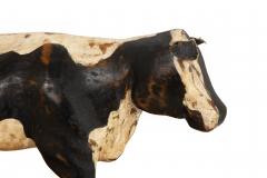 20th Century American Folk Art Whimsical Carved Painted Holstein Cow - 4590610