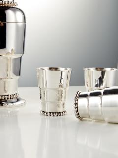 20th Century Art Deco Cocktail Shaker Set with Six Cups Austria Circa 1920 - 3506320