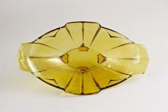 20th Century Art Deco Glass Bowl Jardiniere Amber Colored Austria circa 1920 - 3595279