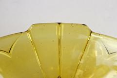 20th Century Art Deco Glass Bowl Jardiniere Amber Colored Austria circa 1920 - 3595288