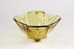 20th Century Art Deco Glass Bowl Jardiniere Amber Colored Austria circa 1920 - 4434013