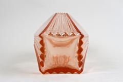 20th Century Art Deco Glass Decanter Set Of Seven Coral Colored AT ca 1920 - 4319906