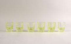 20th Century Art Deco Glass Decanter Set With 6 Shot Glasses CZ ca 1920 - 4685867