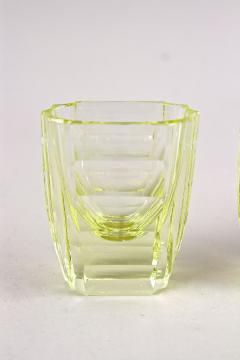 20th Century Art Deco Glass Decanter Set With 6 Shot Glasses CZ ca 1920 - 4685868
